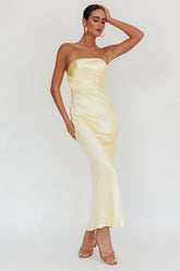 City Of Stars Strapless Maxi Dress Butter