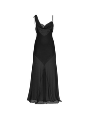 Chiffon & Lace Draped Slip Gown