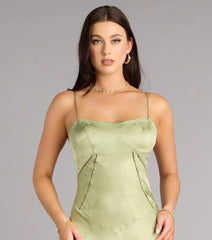 Annistyn Satin A-Line Formal Dress