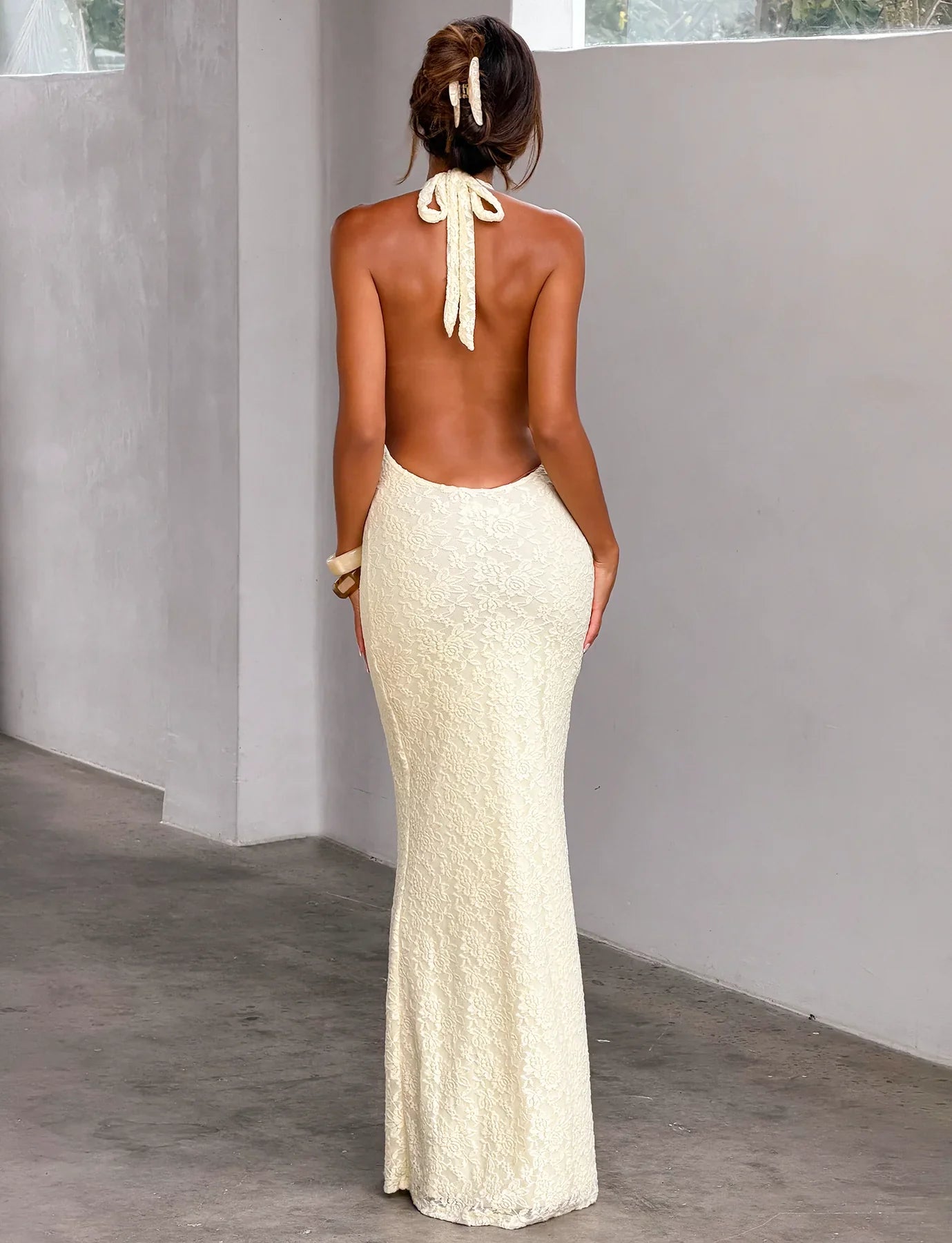 Ally Pastel Lace Maxi Dress