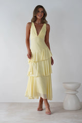 Andalusia Ruffle Maxi Dress | Yellow